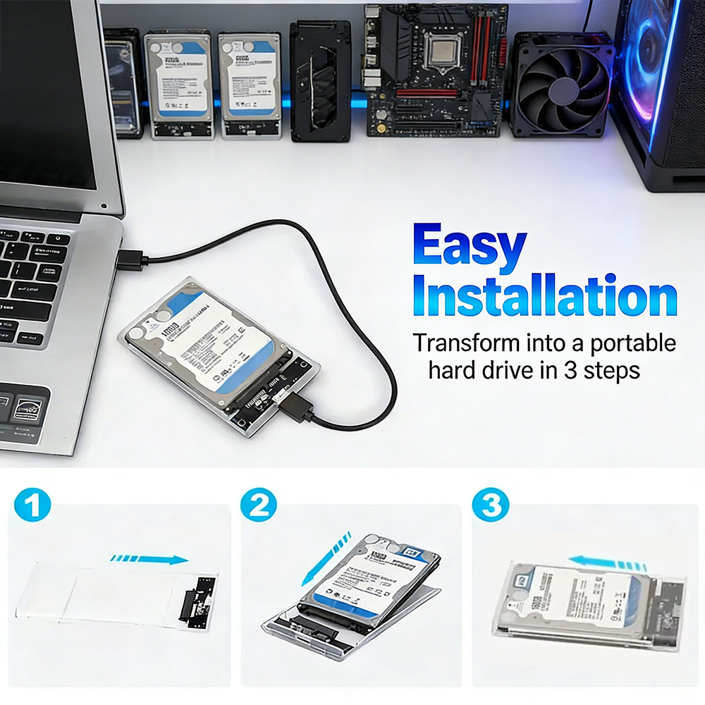 2.5 Inch Transparent SATA to U - External Ssd recension och pris