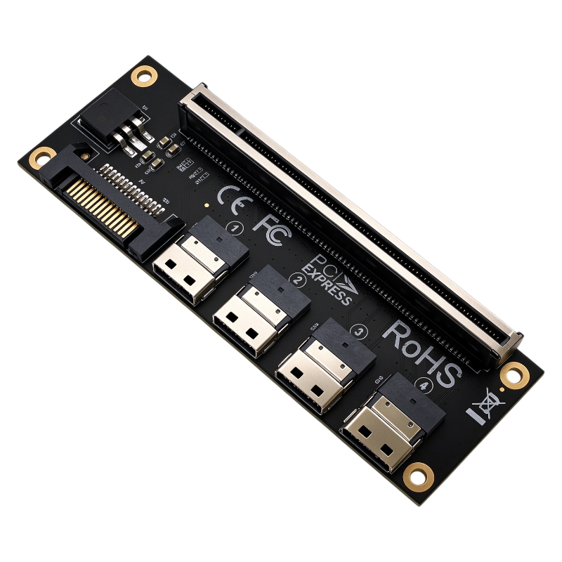 PCIe 4.0 X16 to 4 Ports SFF-86 - Memory Card Ssd recension och pris