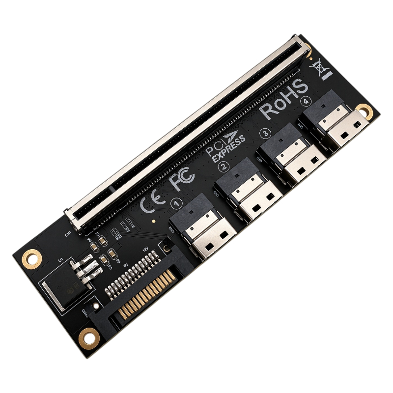 PCIe 4.0 X16 to 4 Ports SFF-86 - Memory Card Ssd recension och pris