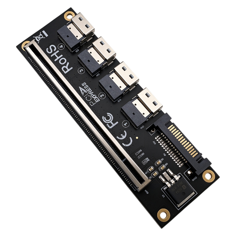 PCIe 4.0 X16 to 4 Ports SFF-86 - Memory Card Ssd recension och pris